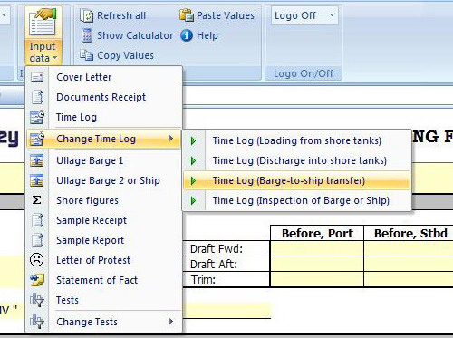 Petroleum, LPG, LNG, Chemicals, Dry Cargo Software, Table 54A, 54B, 54D