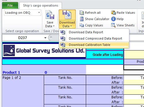 Petroleum, LPG, LNG, Chemicals, Dry Cargo Software, Table 54A, 54B, 54D