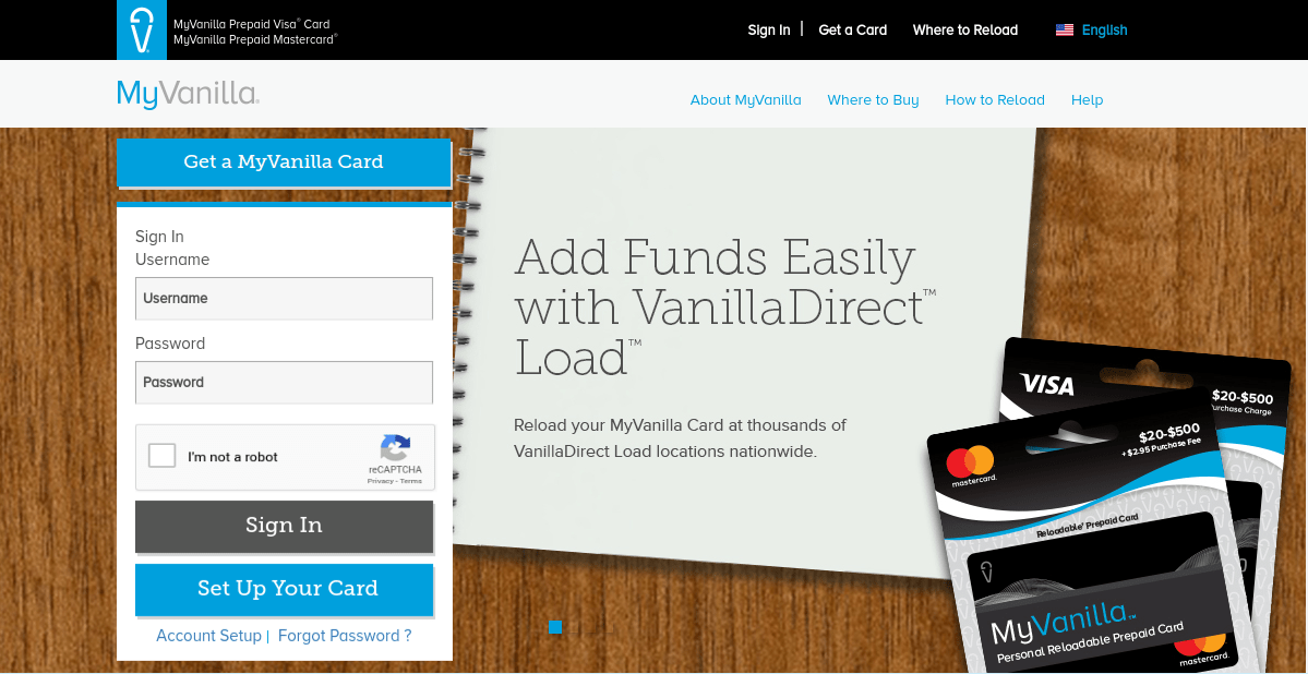 My Vanilla Debit Card Account Access SurveyLine
