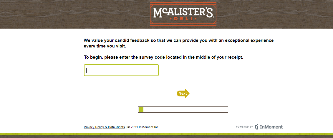 Talk to Mcalisters survey McAlister’s customer Survey Deli win free gift coupons.
