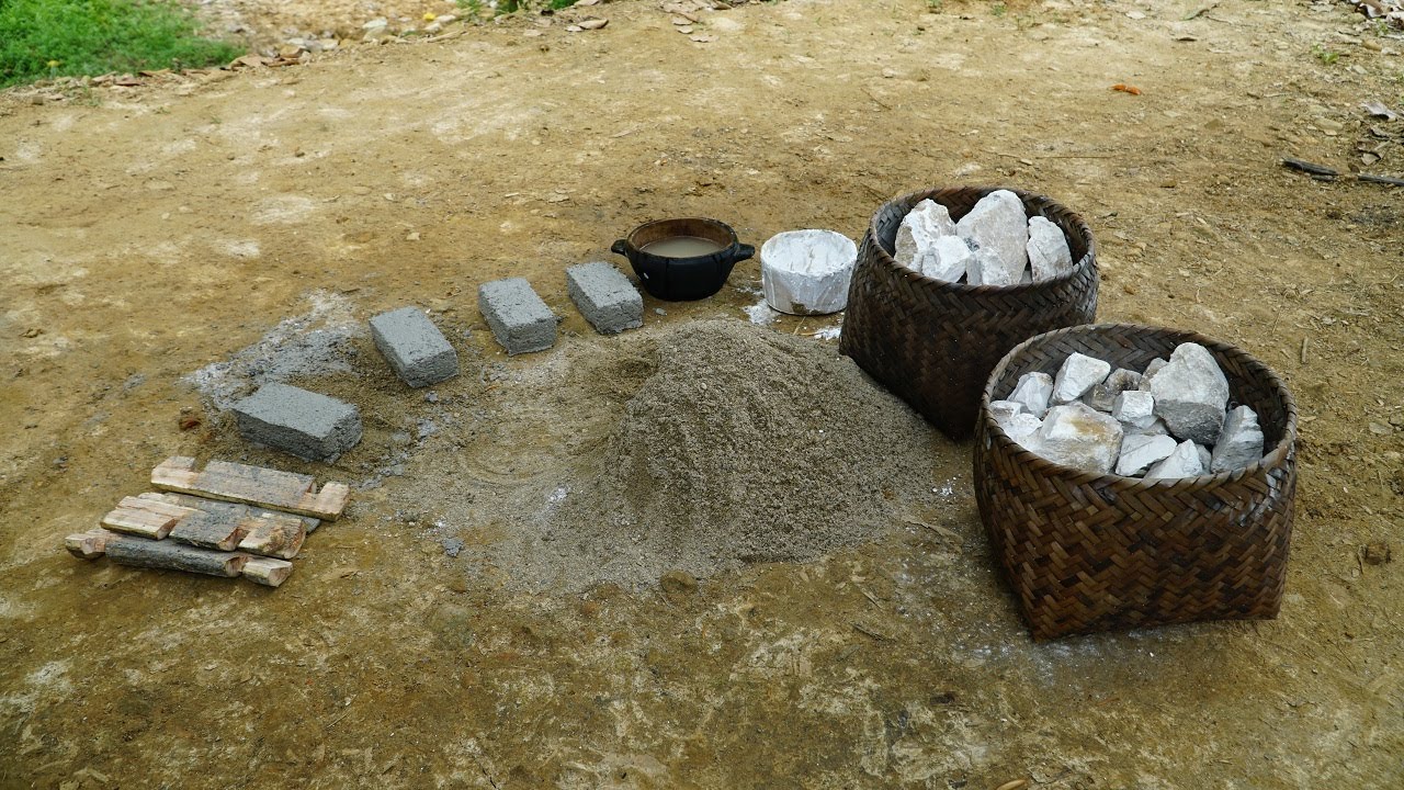 PRIMITIVE SKILLS How To Make Roman Concrete (ancient concrete
