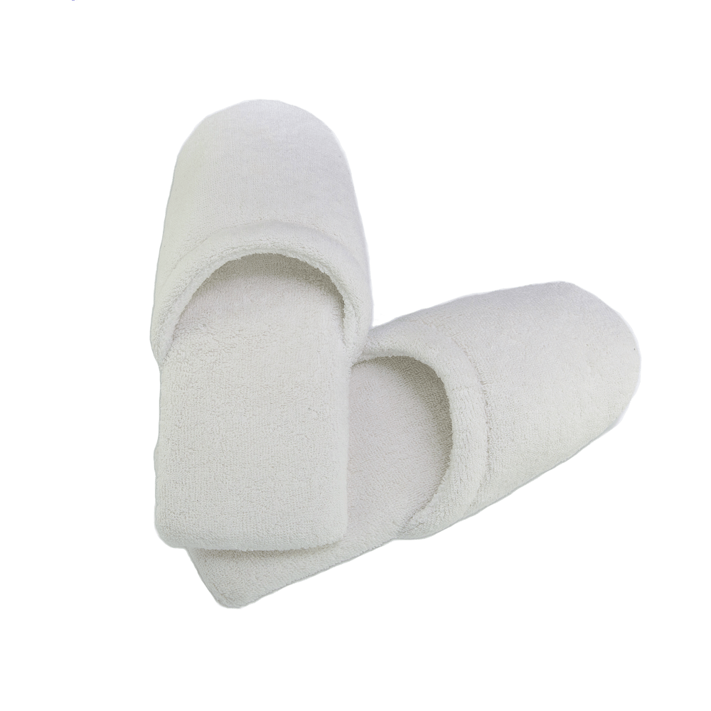 His White Terry Spa Slippers