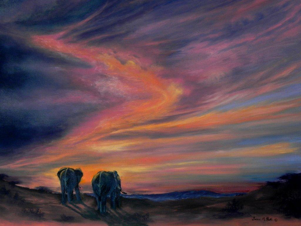 Susan M. Hall, gallery, African wildlife paintings in water colours or