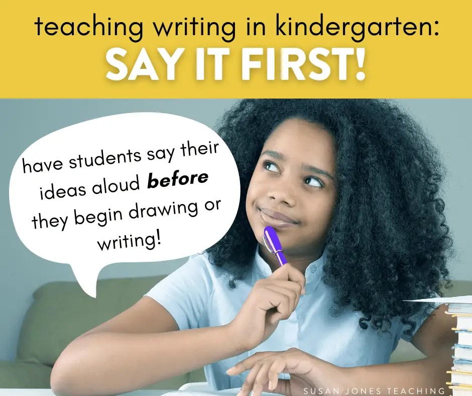 Kindergarten Students Writing