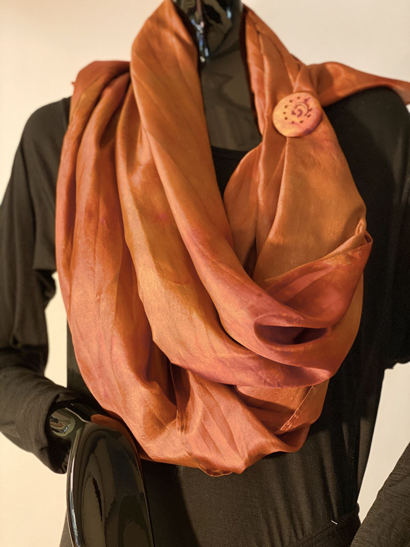 Orange Silk Wrap Susan D Luks