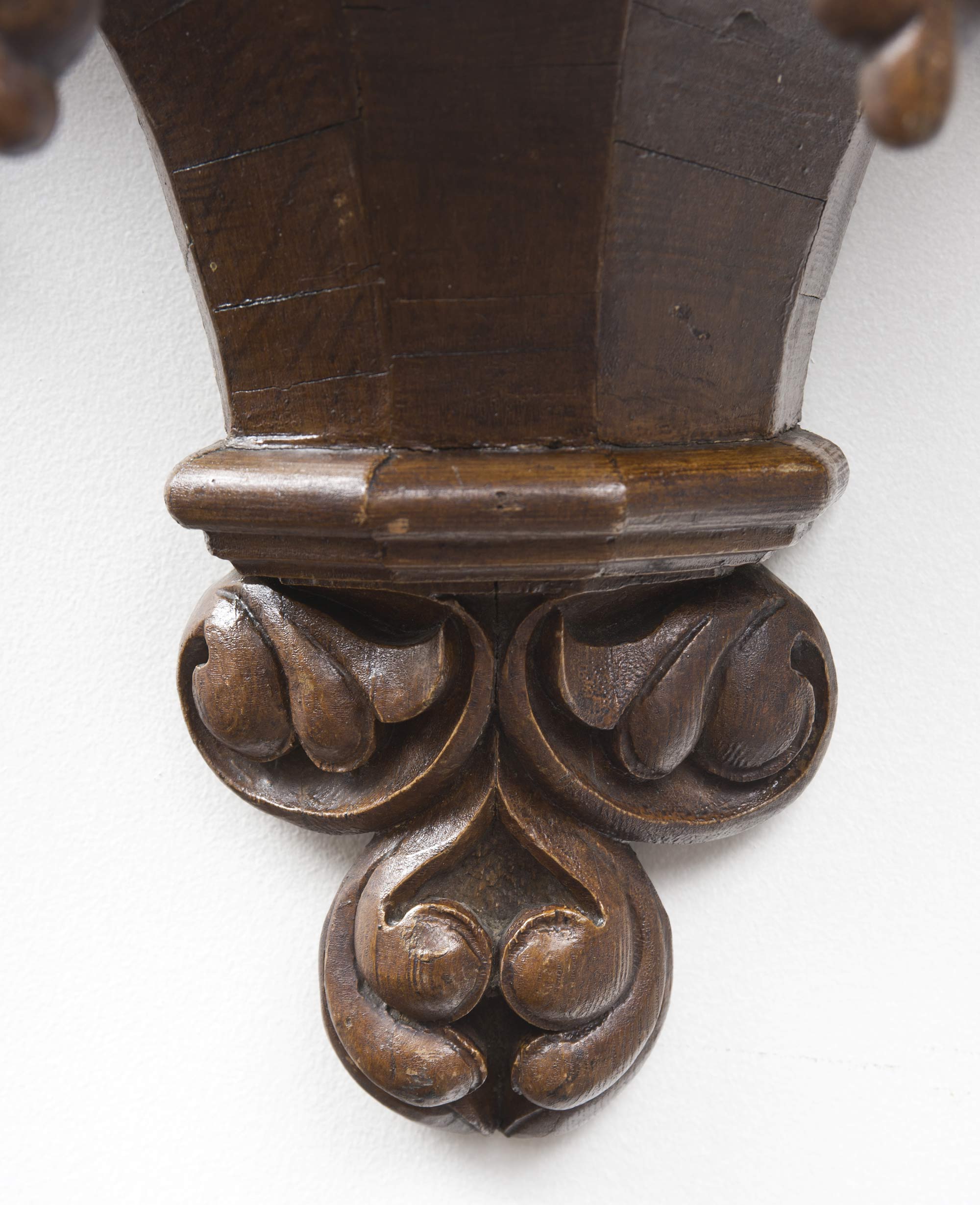 Antique Gothic Pine Wall Bracket, Circa 1850