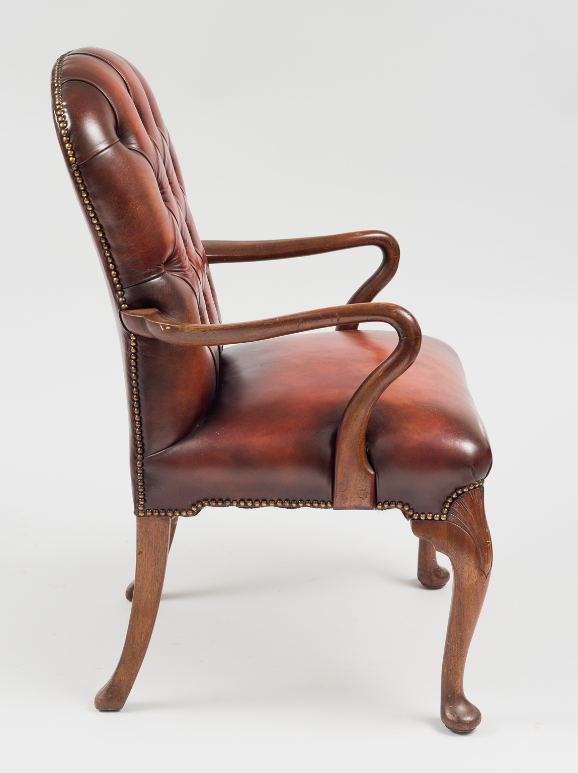 English Antique Mahogany Shepherd’s Crook Armchair Antique Armchairs