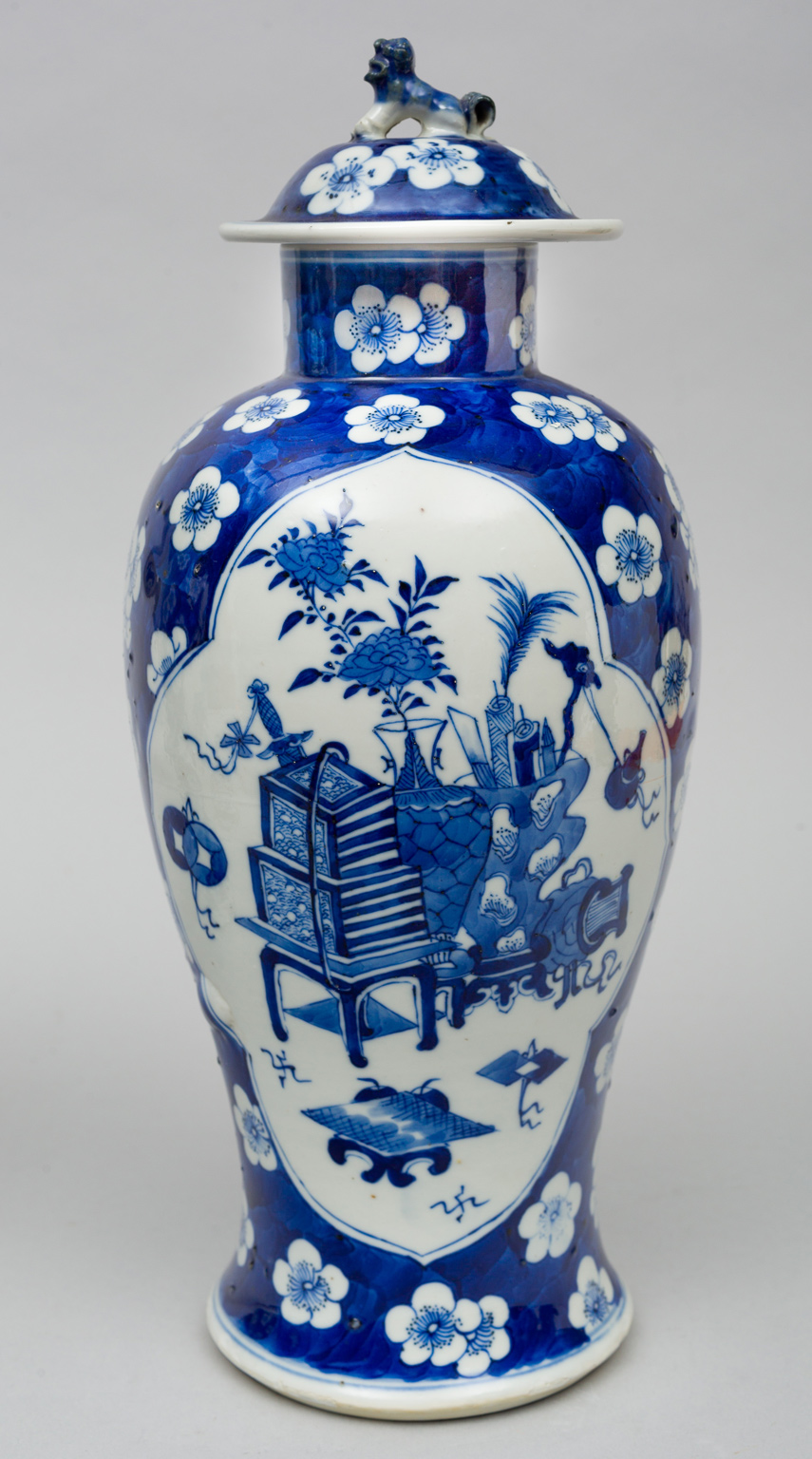 Pair of Chinese Vases with Lids, Circa 1870