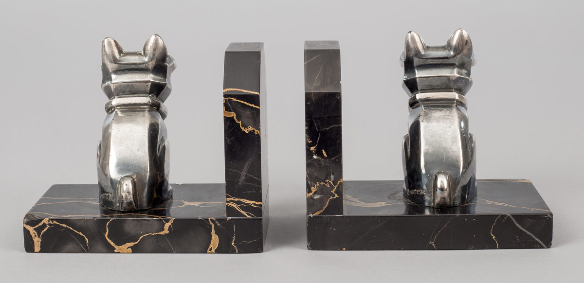 Pair French Art Deco Bookends By H. Moreau (Hippolyte François Moreau)