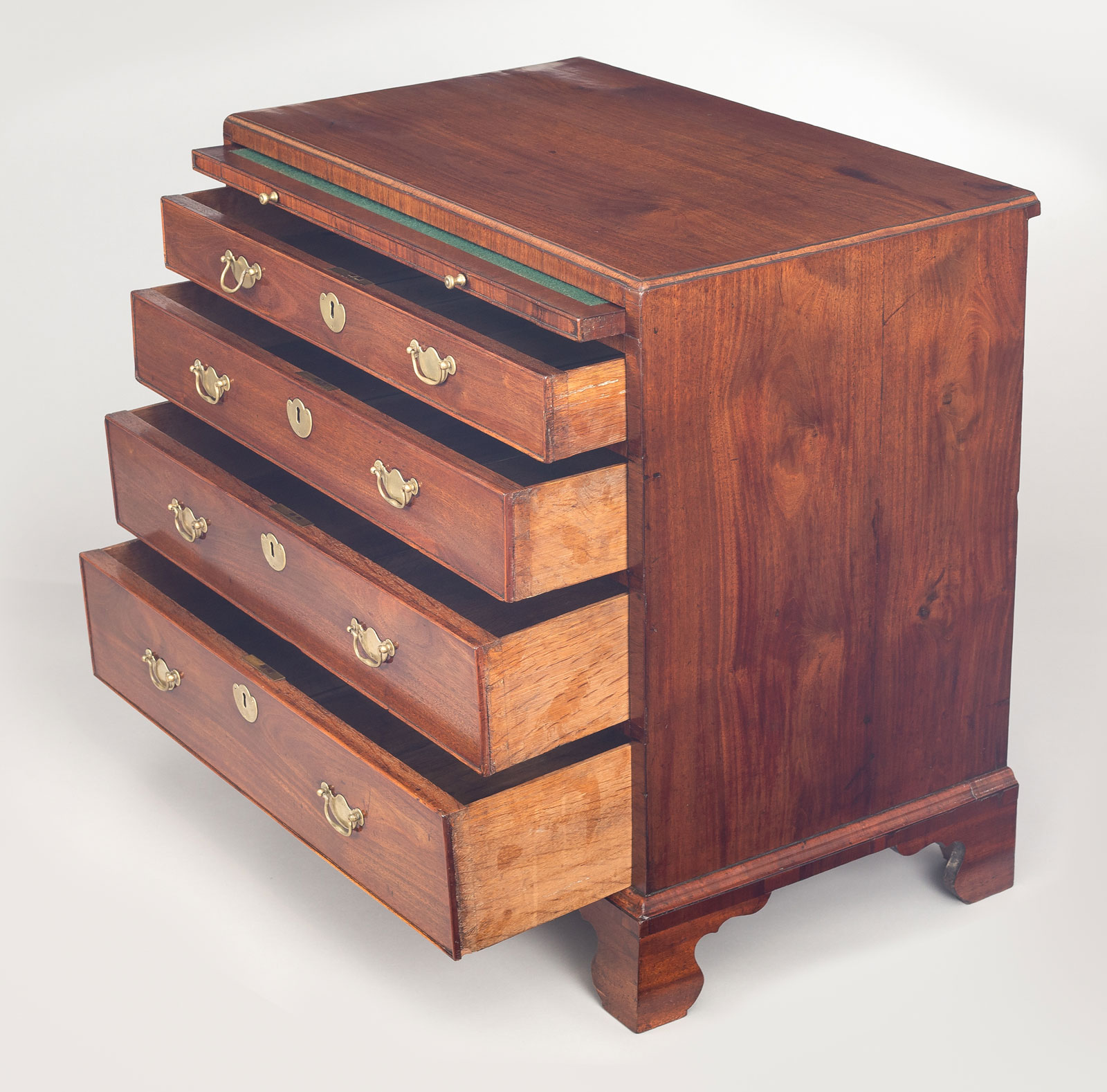III Mahogany CaddyTop Bachelor's Chest, Circa 1750
