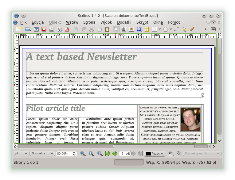 Scribus (DTP) openSUSE portal użytkowników