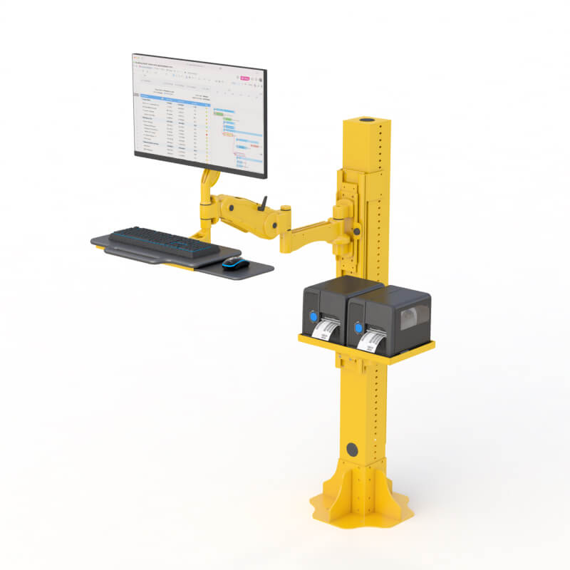 Why are floor-mounted post workstations an important asset in the