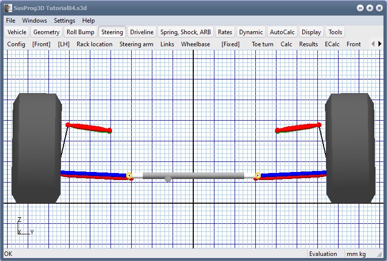 Establish the basic suspension geometry