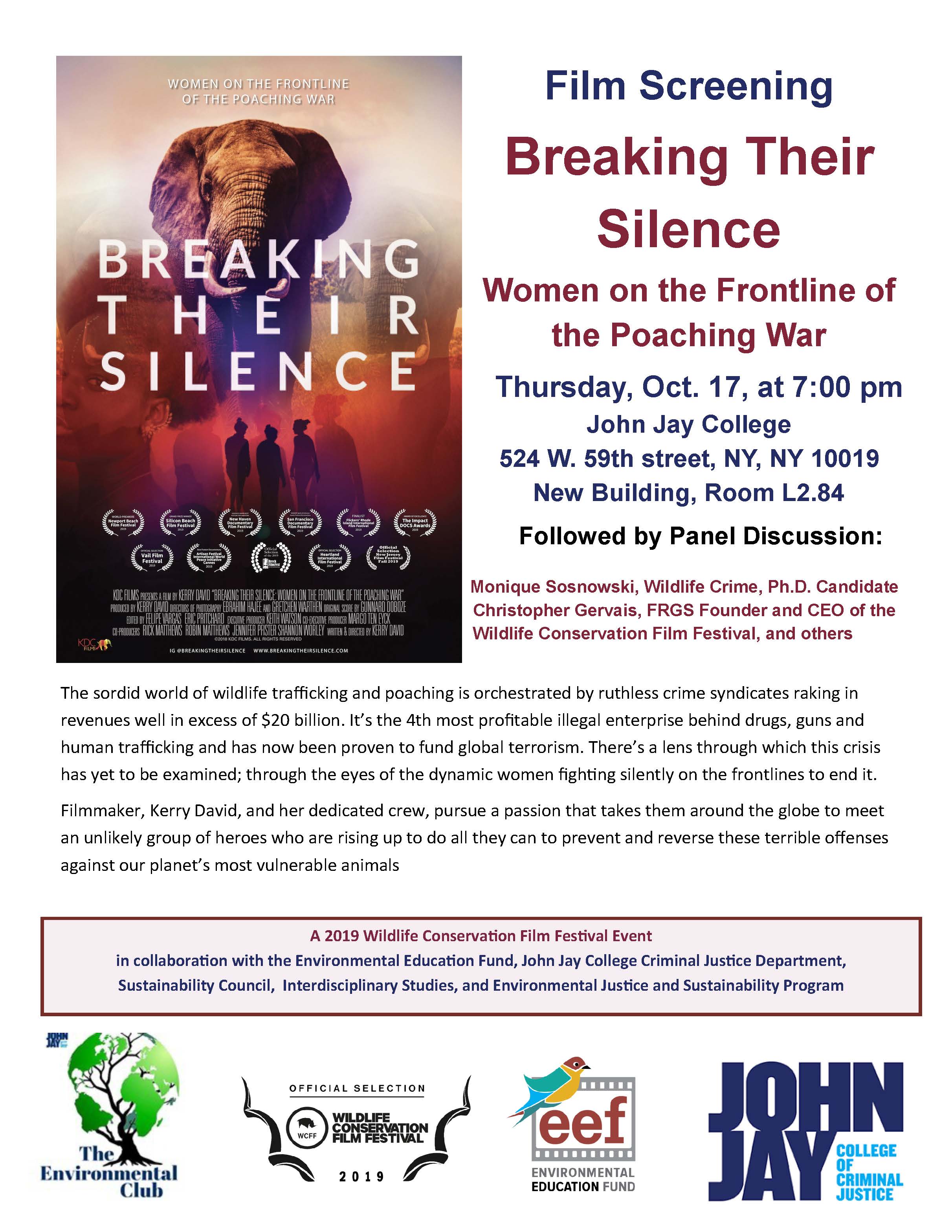 Film Breaking Their SilenceWomen on the Frontline of the Poaching War