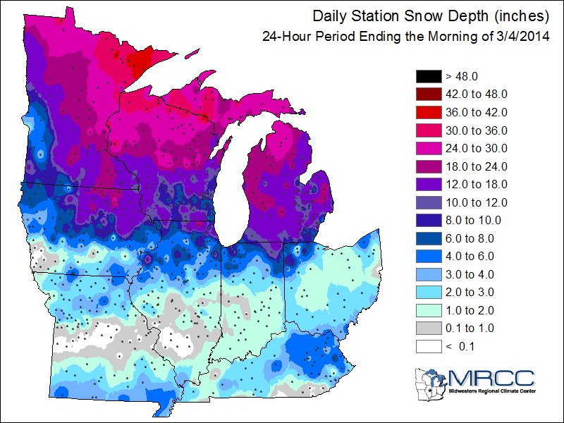 Michigan Snow Cover Map Tourist Map Of English