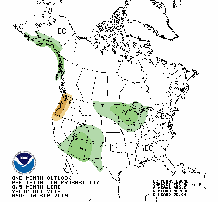 NWS Outlook Wet October for Northern Corn Belt BLOG