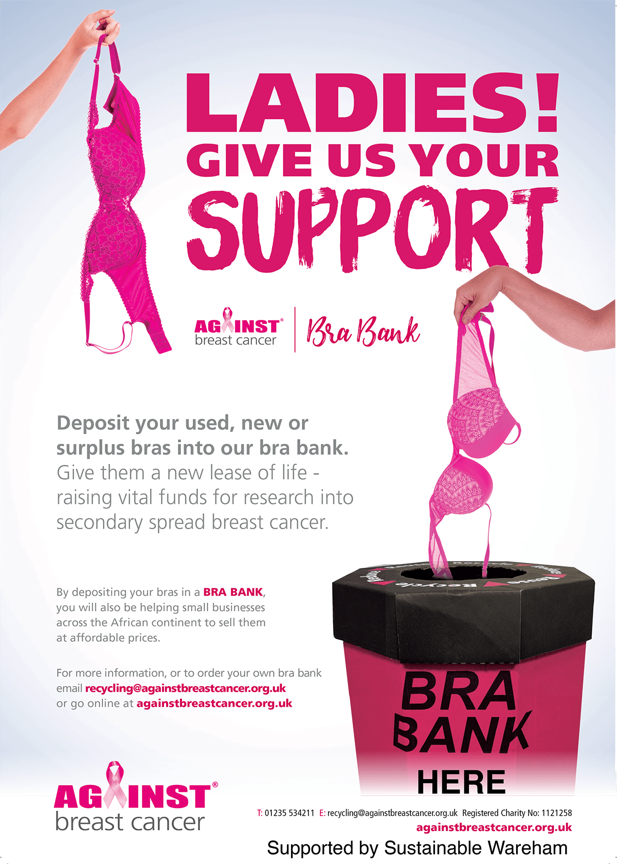 Recycle your bras for the fight against breast cancer Sustainable Wareham