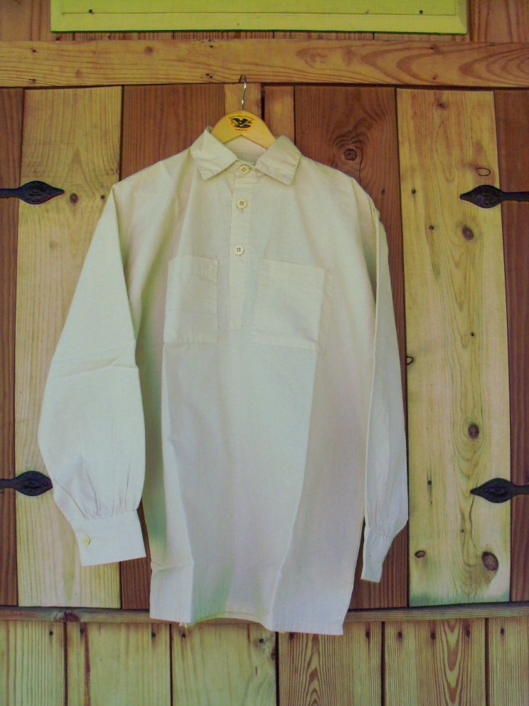 Hand Finished Cotton/Muslin Shirt Southern Maker Sutler Of Fort Scott
