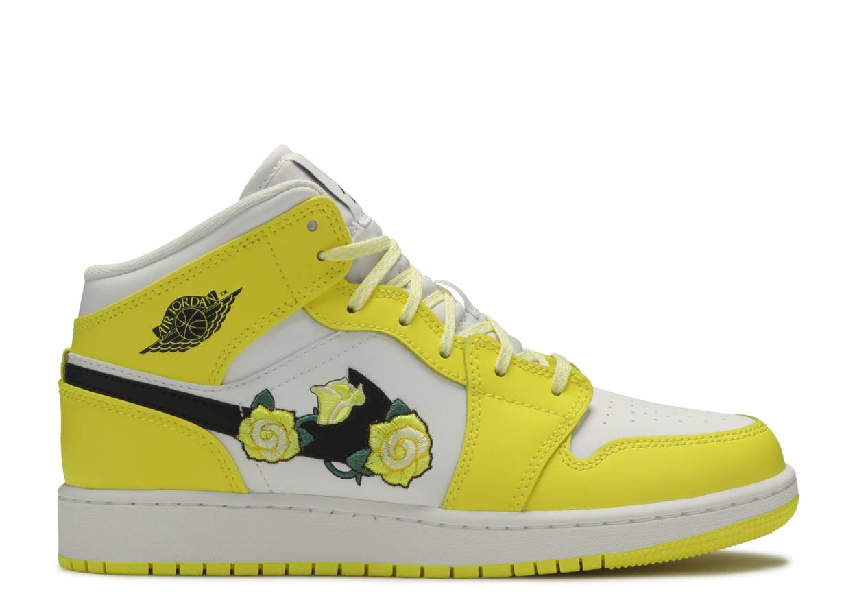 Nike Air Jordan 1 Mid Dynamic Yellow Floral (GS) Satın Al sutore
