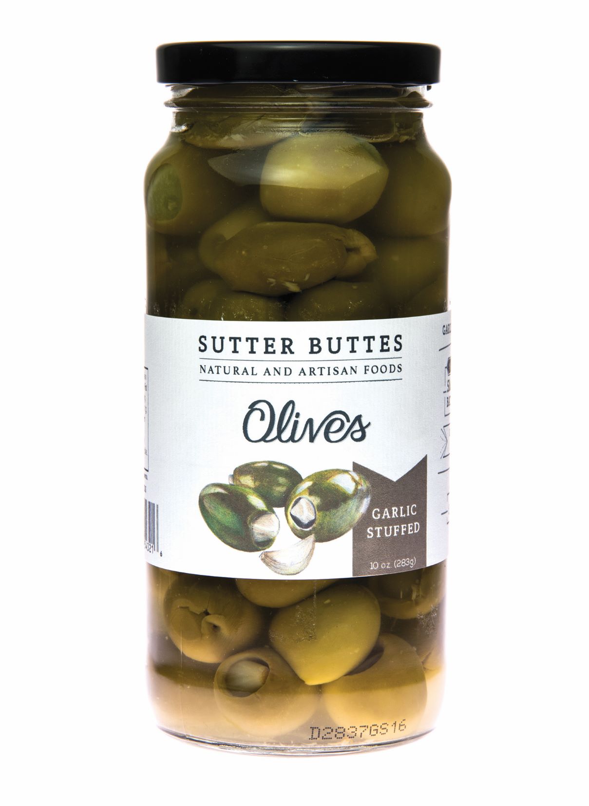 Garlic Stuffed Green Olives 10oz. Sutter Buttes Olive Oil Company
