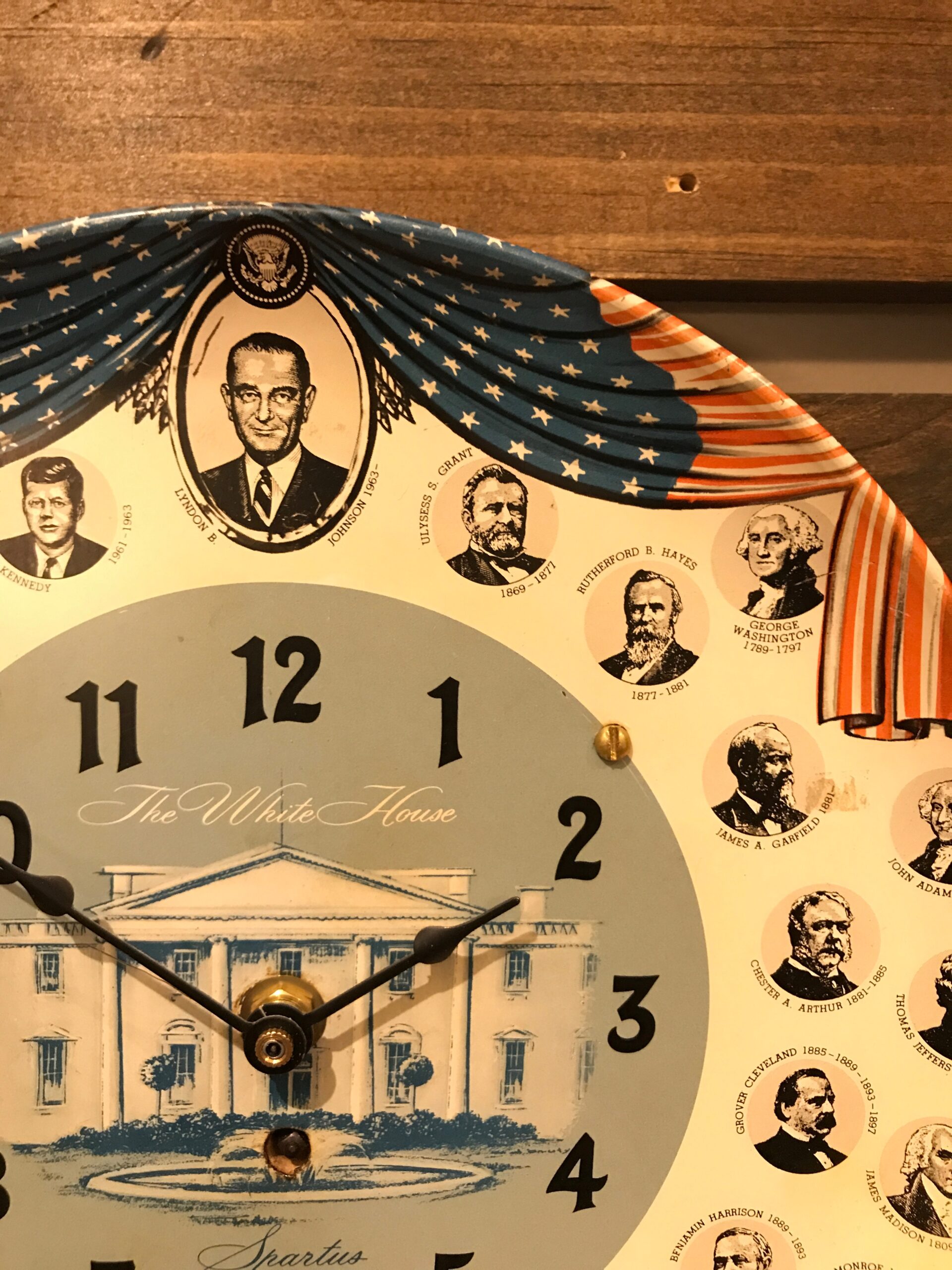 Spartacus Lyndon B. Johnson Commemorative Plate Clock Sutton Clocks
