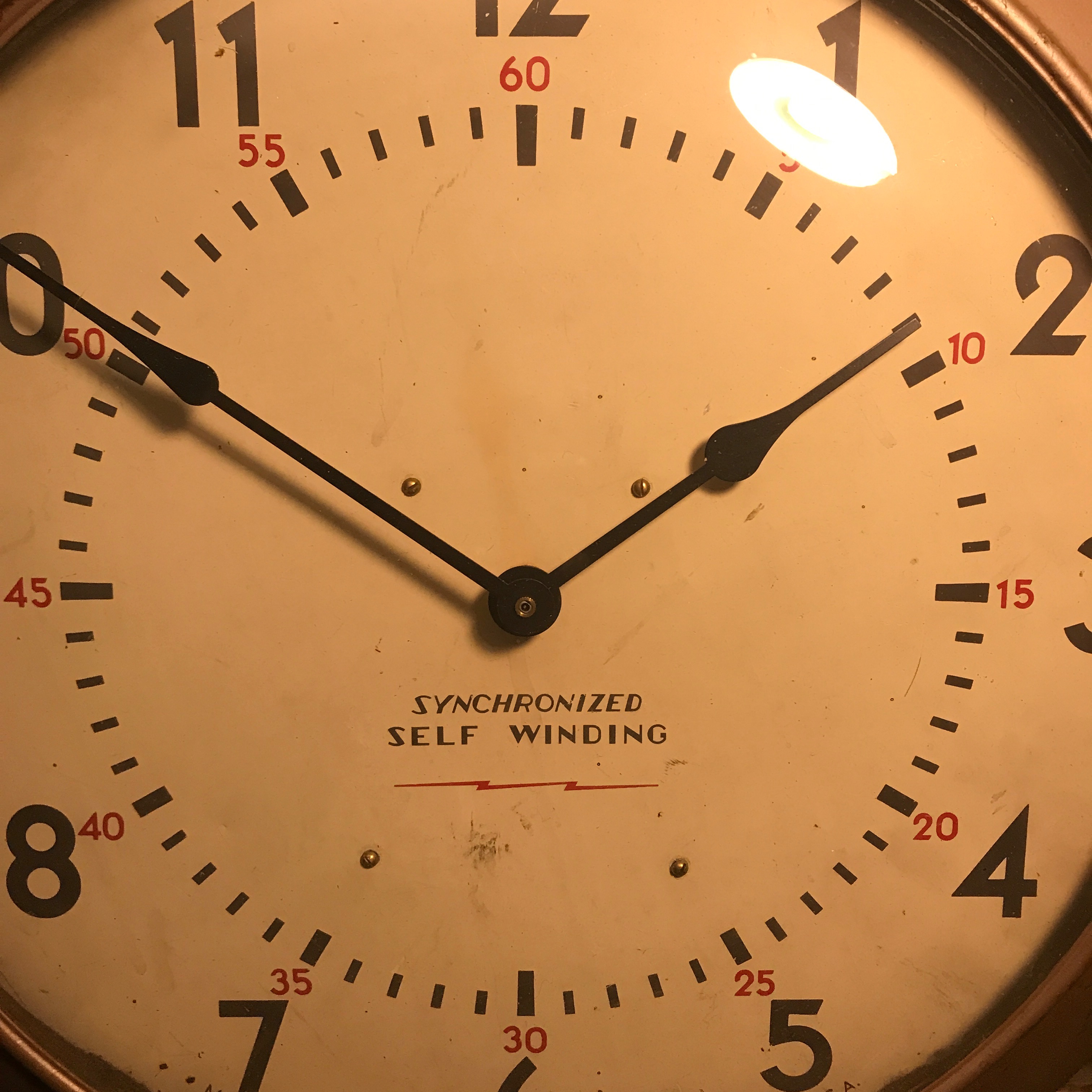 Factory Industrial Clock. Self Winding Clock Co.USA Sutton Clocks