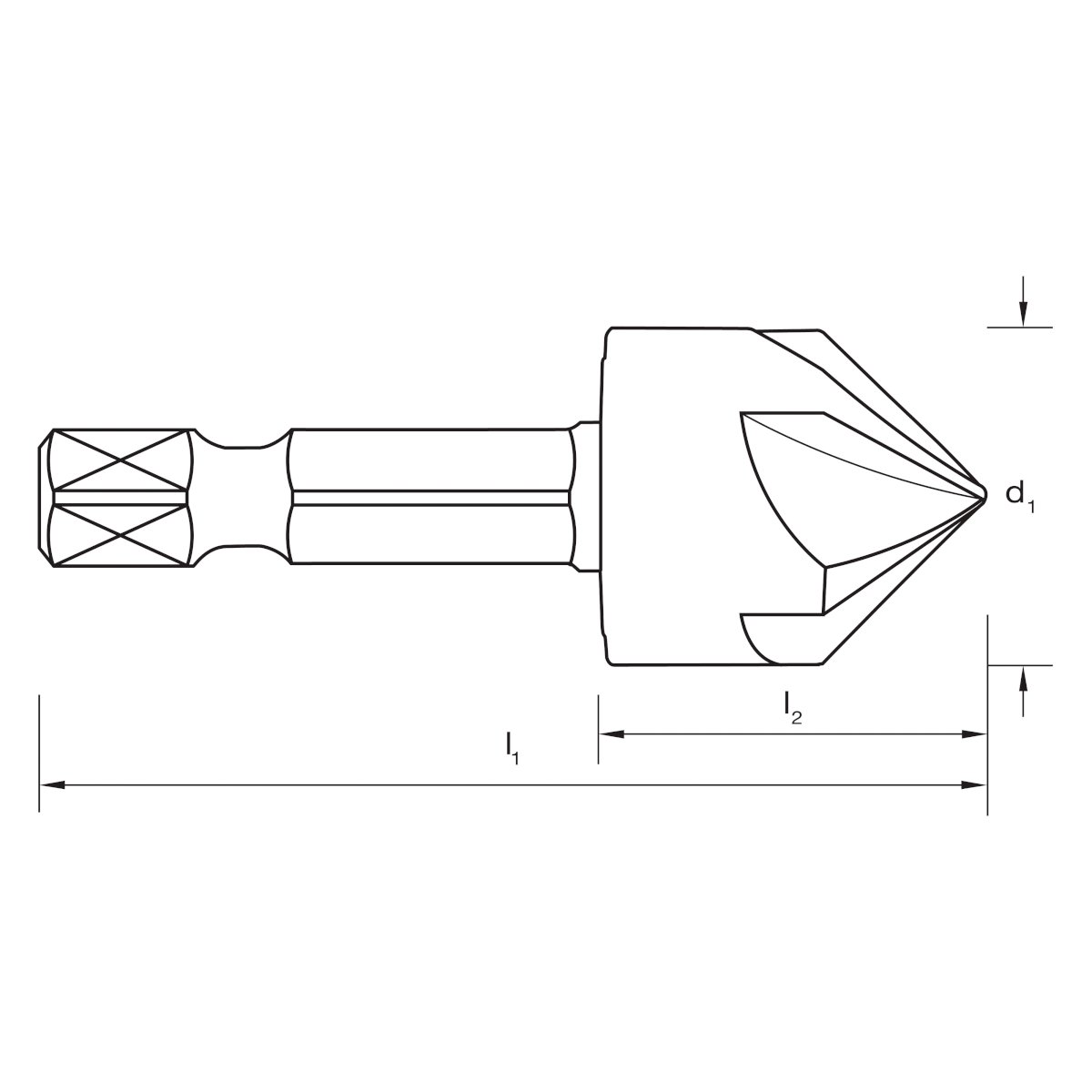 Impact Countersinks Rose Head CRV Quickbits P&N Tools