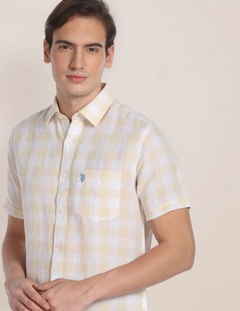 Buy Outdoor Check Linen Cotton Shirt Online at Best Price in India