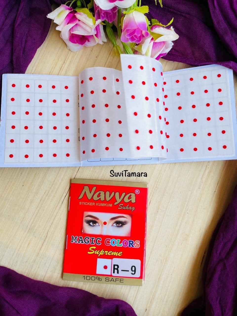 Red Small Pack Bindis Size 9 (Set of 2) Suvitamara