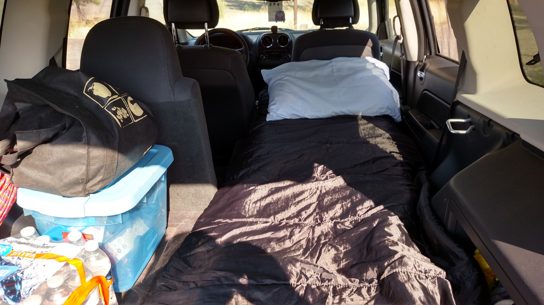 Bill’s Setup for Sleeping/Camping in a Jeep Patriot SUV RVing