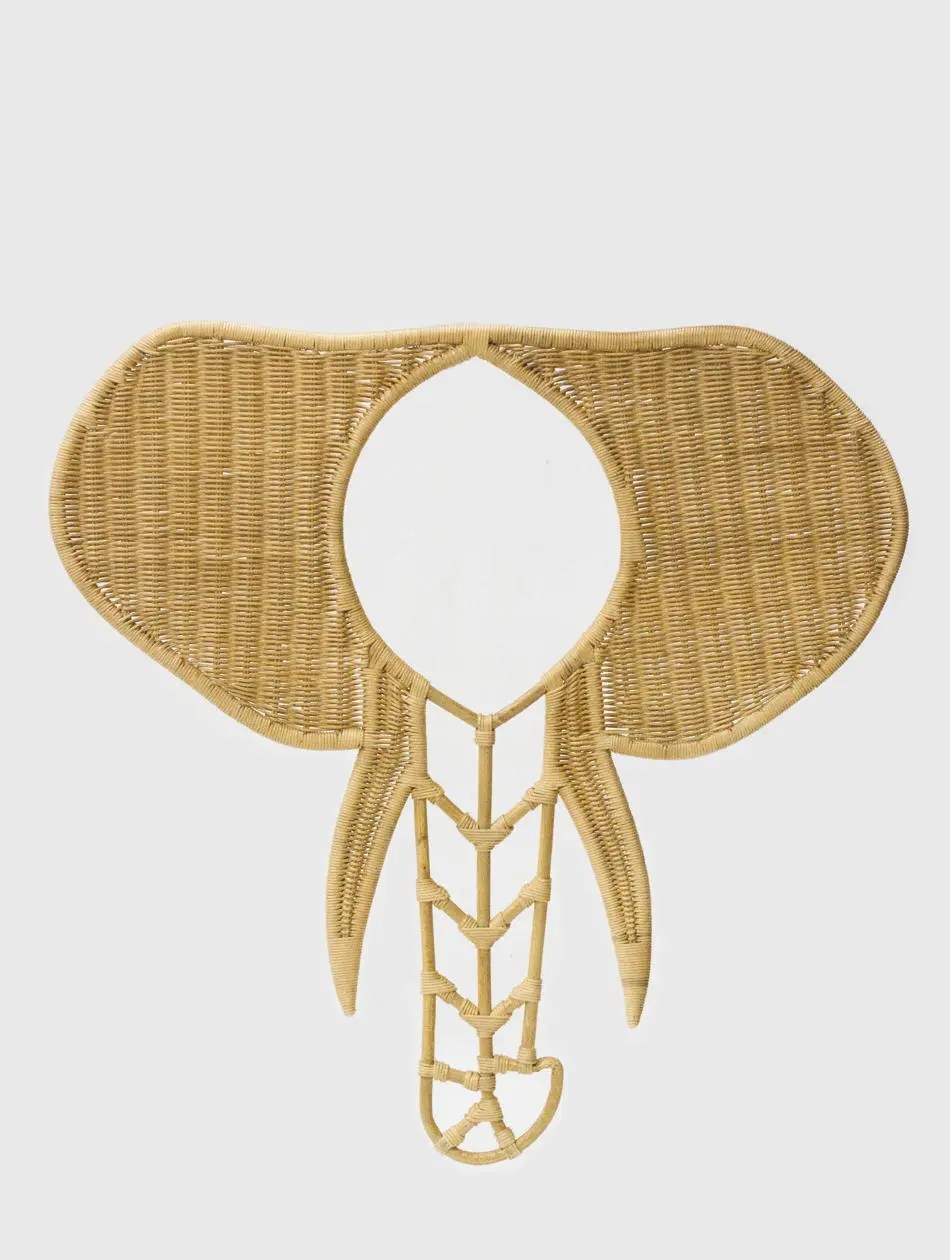 Elephant Rattan Wall Decor Suwastama