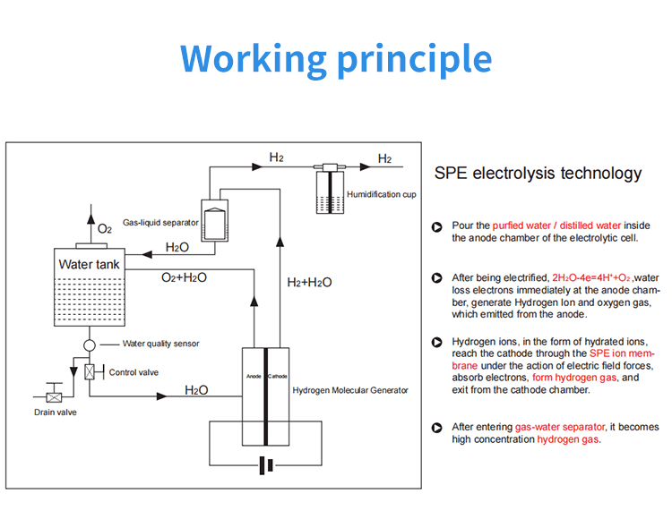 High Purity 99.996% Pure Hydrogen Gas Generator Inhaler 600ml/min – Suyzeko