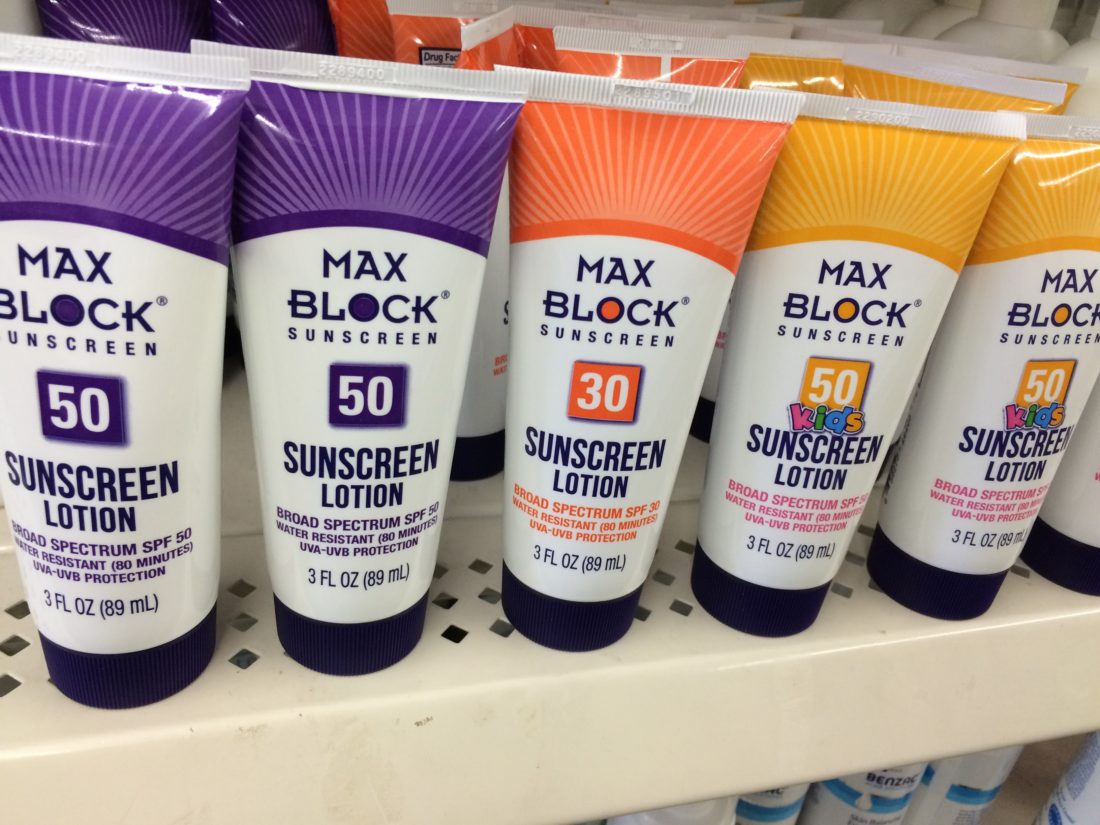 max block sunscreen Dollar Tree
