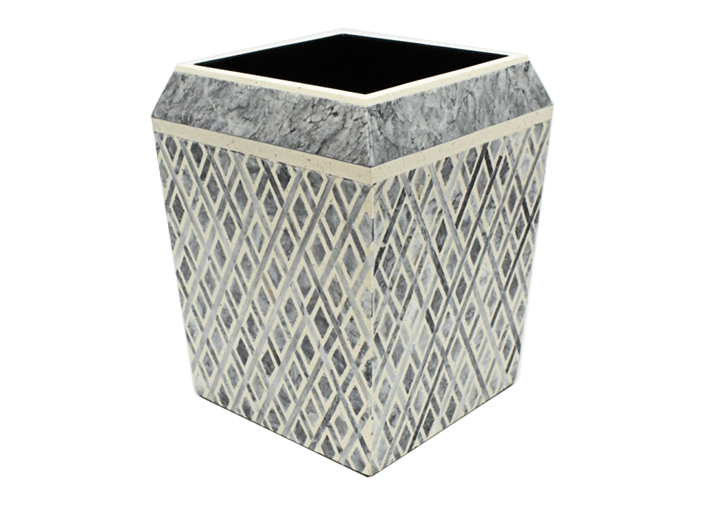 One Thousand and One Nights Stone Waste Bin in Greystone SV CASA