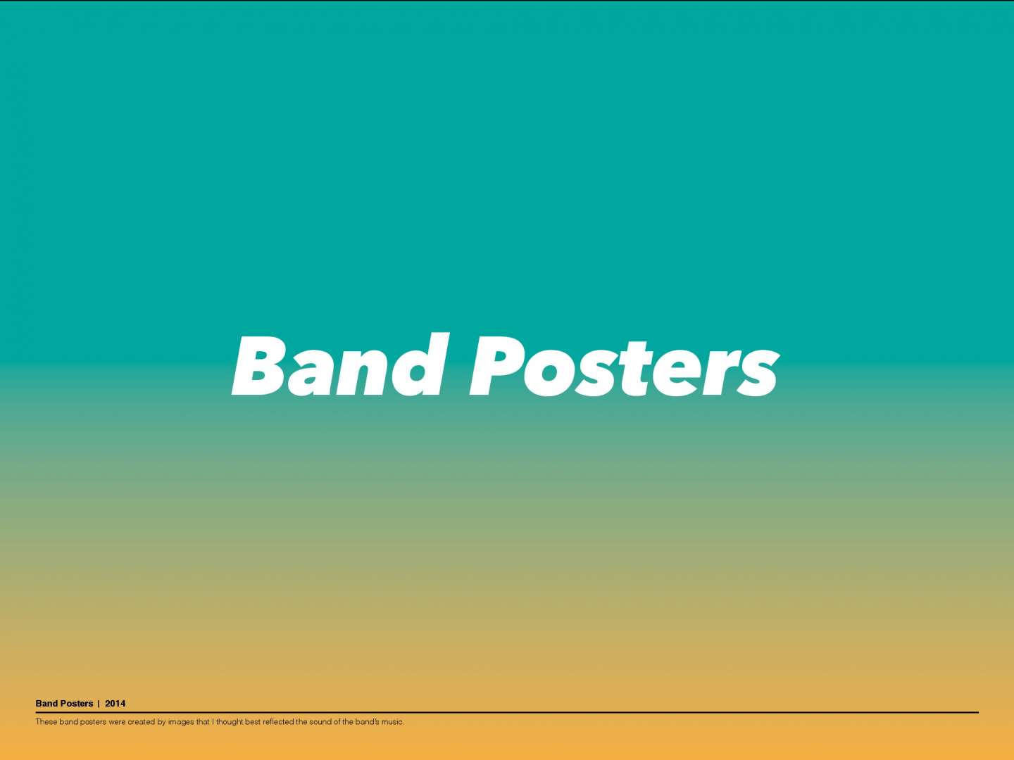 Band Posters by Haseul Jang SVA Design