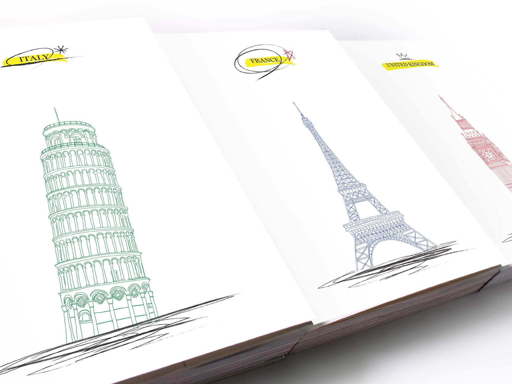 Travel book covers by Yuri Byun SVA Design