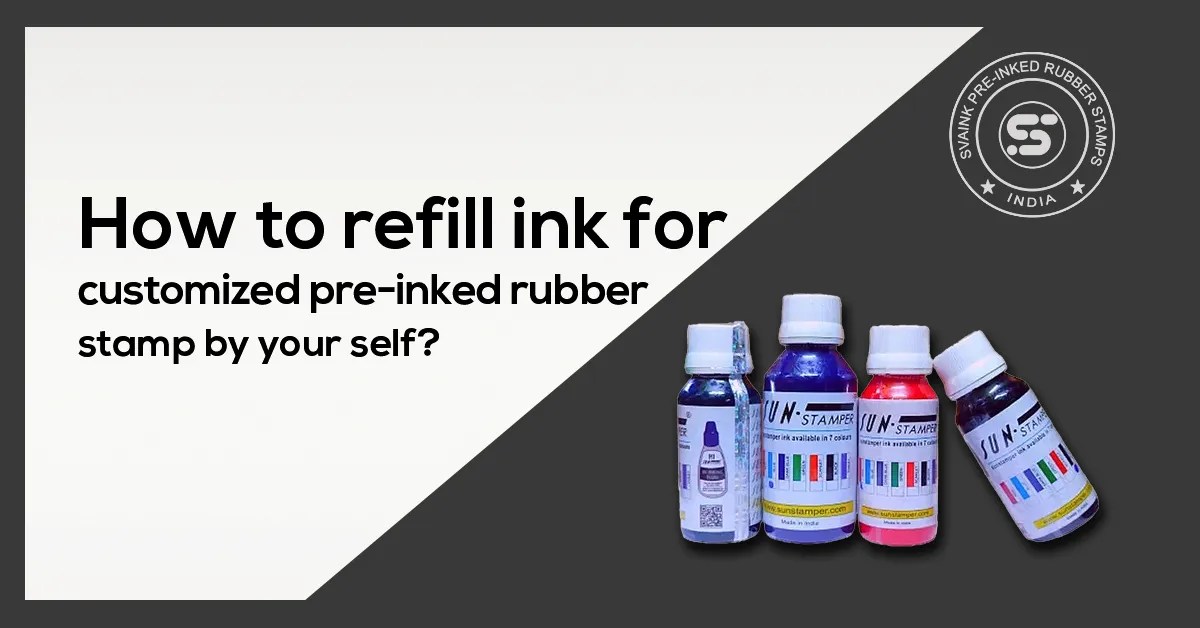 How to refill ink for a customized preInk rubber stamp by yourself?