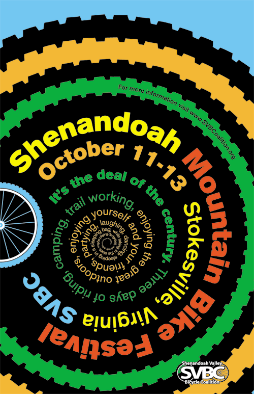 It is FESTIVAL time of year..Shenandoah Mountain Bike Festival October 1113th. Shenandoah