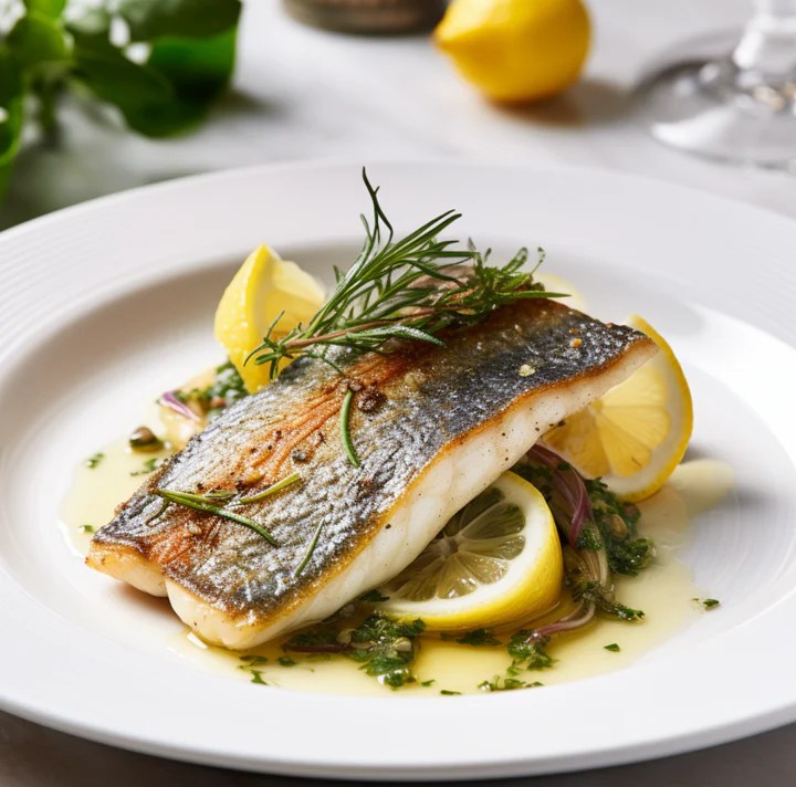 Seared Branzino with LemonHerb Drizzle Svenfish