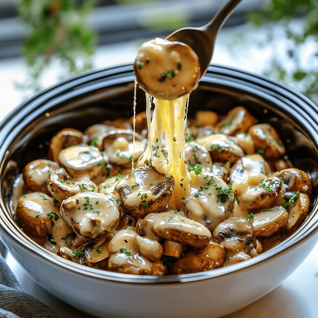Easy Crockpot Garlic Parmesan Mushrooms Recipe