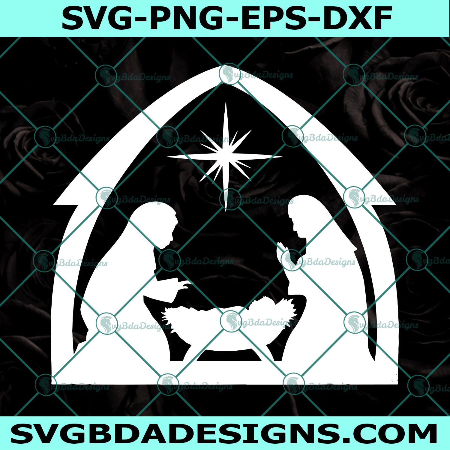 Nativity Scene svg, Jesus Born svg, Holy svg, Christmas svg SvgBdaDesigns