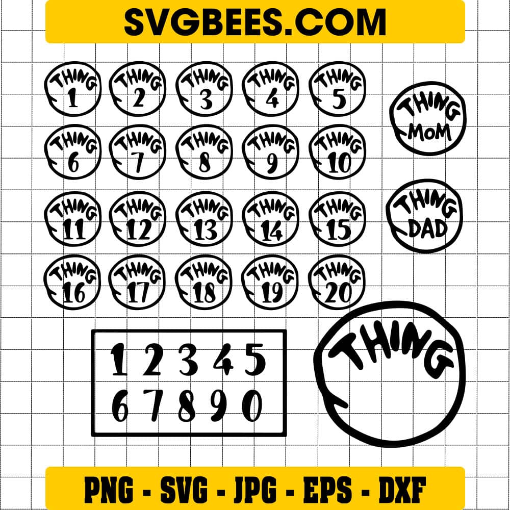 Thing One Thing Two SVG Fun and Playful Design SVGbees