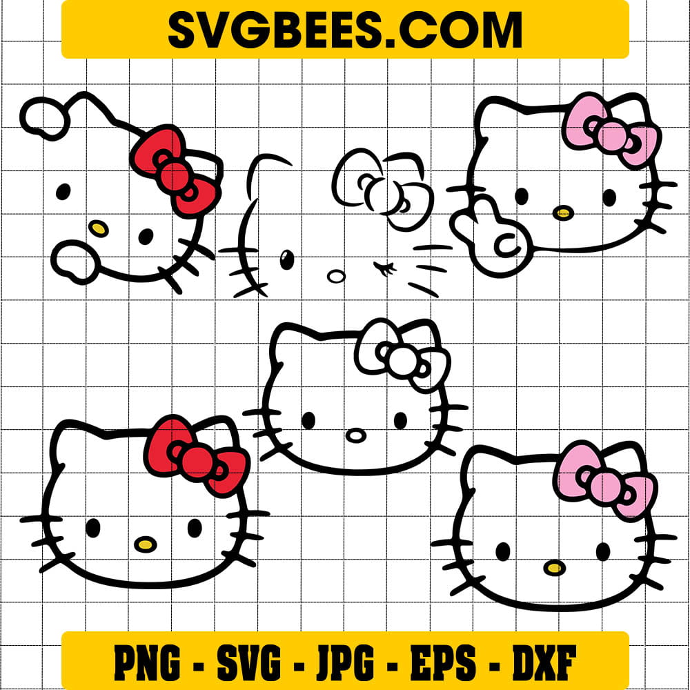 Hello Kitty SVG PNG JPG EPS Files SVGbees