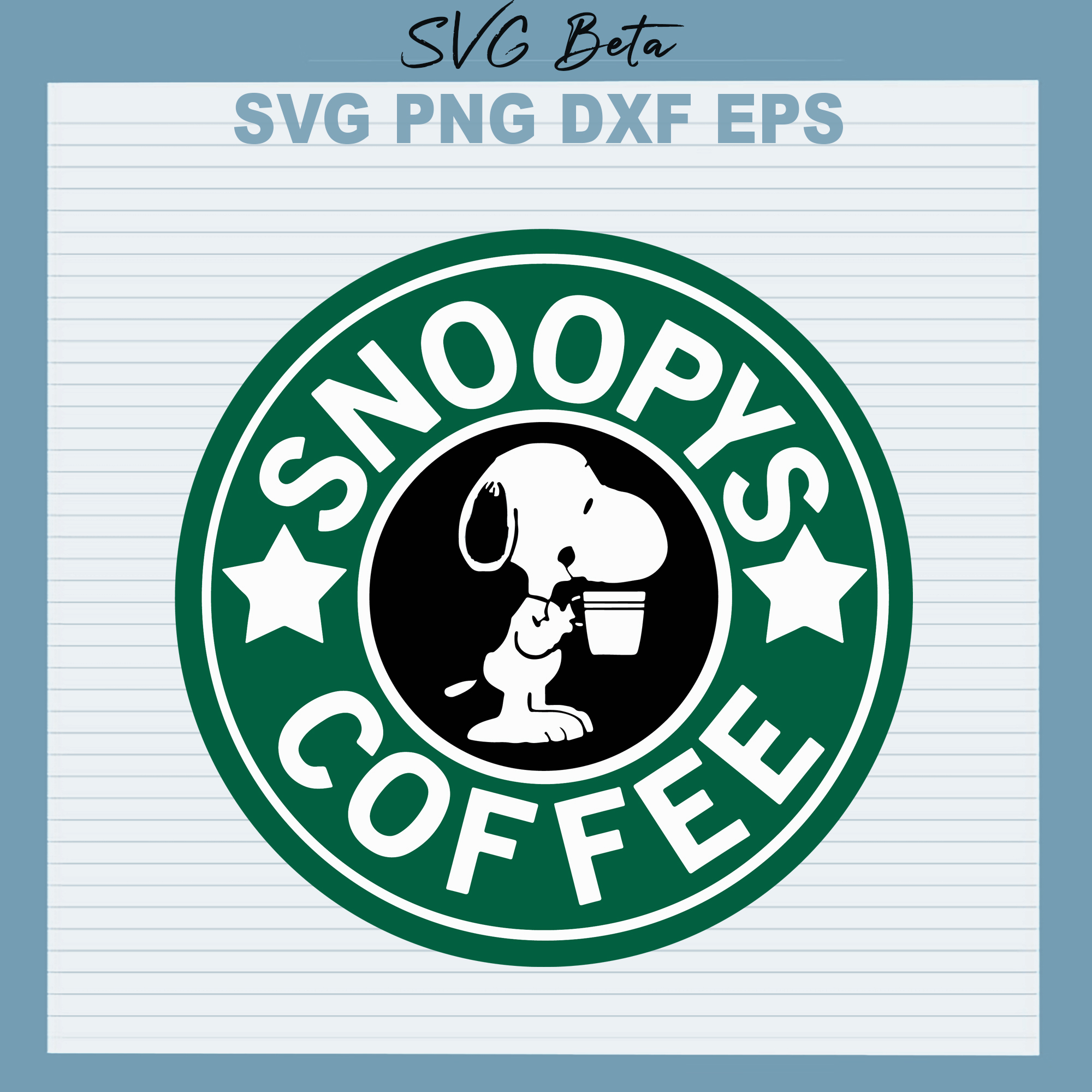 Snoopy Starbuck coffee high quality SVG cut files for handmade craft items