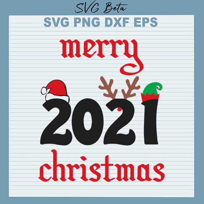 Merry christmas 2021 SVG cut file for craft and hanmade cricut