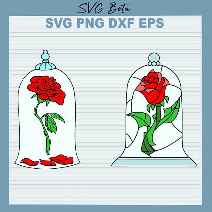 Rose From Beauty And The Beast SVG