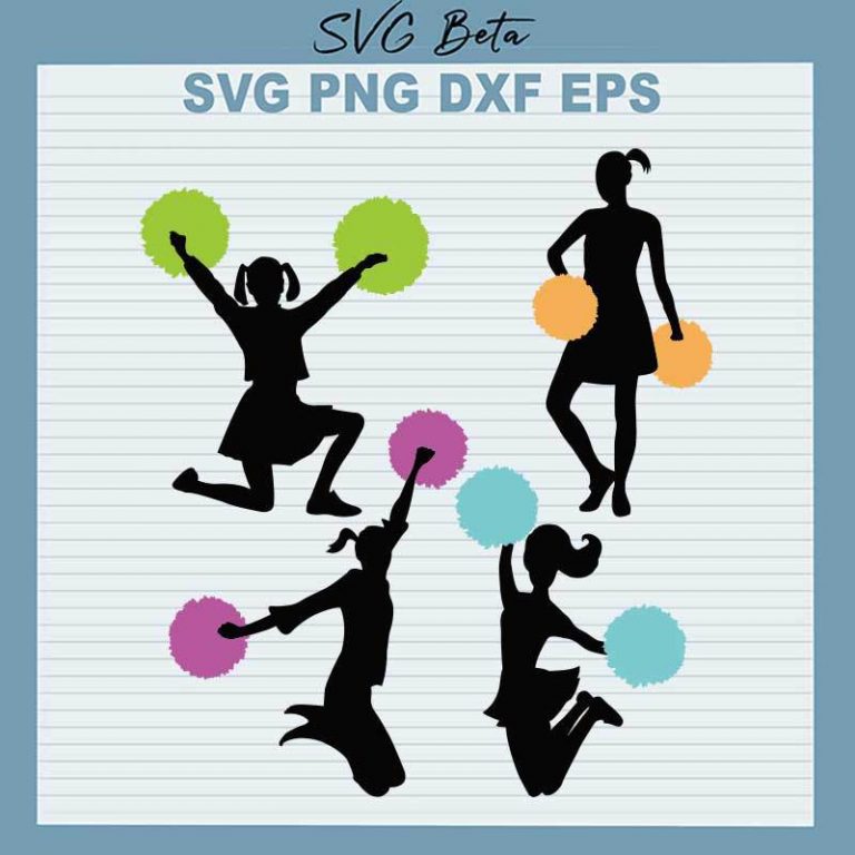 Cheerleader Girl SVG, Cheerleading SVG, Cheer SVG PNG DXF cut file