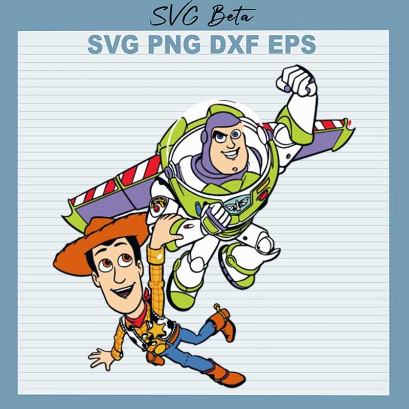 Toy Story Characters SVG, Woody SVG, Buzz Lightyear Toy Story SVG PNG DXF Cut File