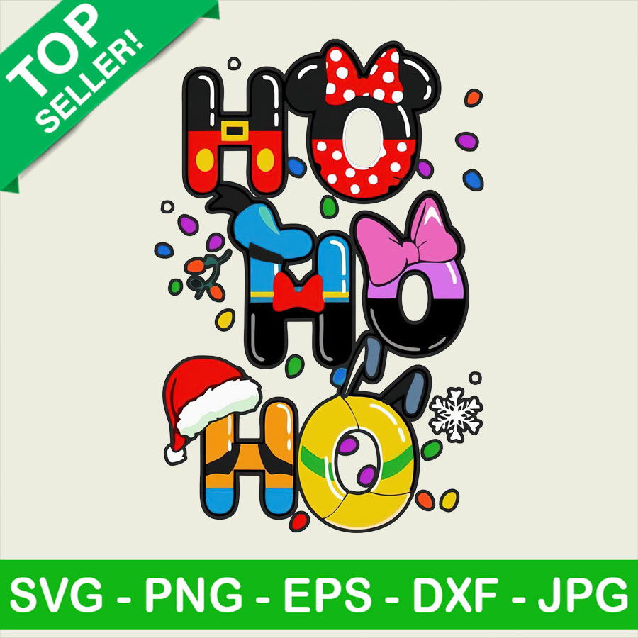 Ho ho ho Disney christmas PNG, Christmas Sublimation transfer PNG, Ho