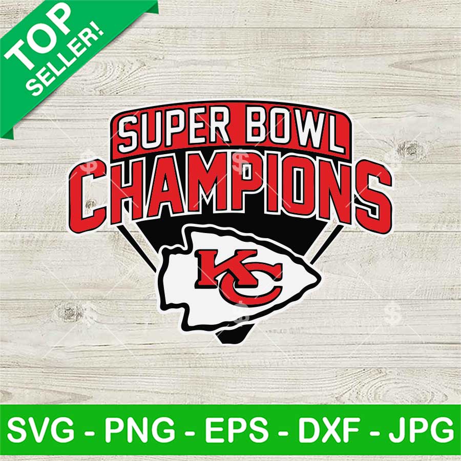 Super Bowl Champions KC Chiefs SVG, Super Bowl SVG, Kansas City Chiefs